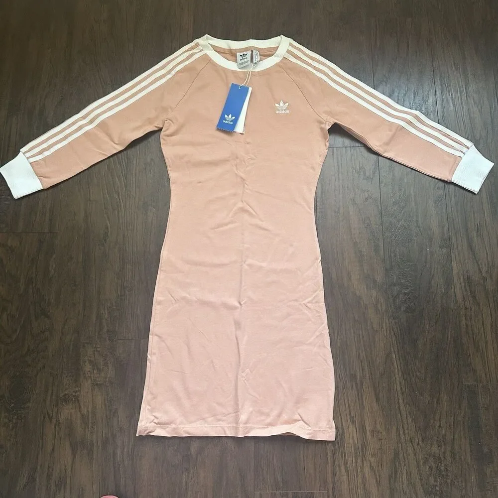 Adidas Originals Womens 3-Stripes Dress dust pink DV2565 - Picture 11 of 16